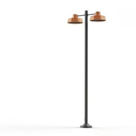 Faktory 06 | Kupfer Gartenleuchte zweiflammig Industrial Roger Pradier